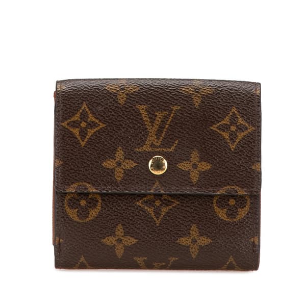 Pre-owned Louis Vuitton Monogram Portefeuille Elise Wallet Brown