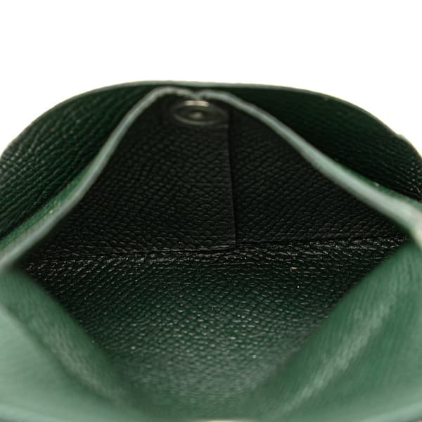 Pre-owned Hermès Epsom Bastia Coin Pouch Green