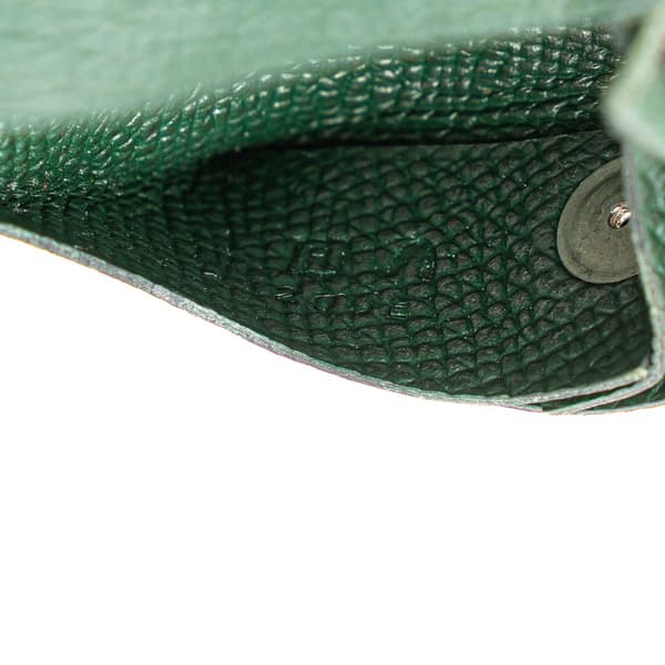 Pre-owned Hermès Epsom Bastia Coin Pouch Green
