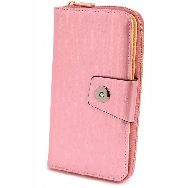 Stor damepung med lynlås, rummelig clutch-taske