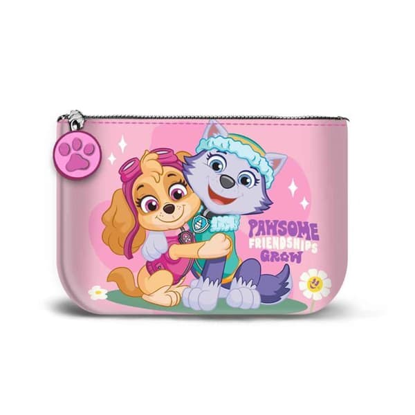 Porte-mynt Paw Patrol - 07182 - La Pat' Patrouille Friendship - Liten Fyrkantig Myntbörs, Rosa, 10 x 7 cm