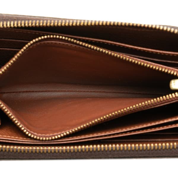 Pre-owned Louis Vuitton Monogram Zippy Long Wallet Brown