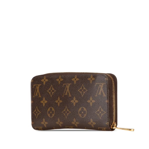 Pre-owned Louis Vuitton Monogram Zippy Long Wallet Brown