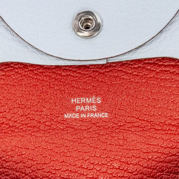 Pre-owned Hermès Chevre Mysore Bastia Coin Pouch White