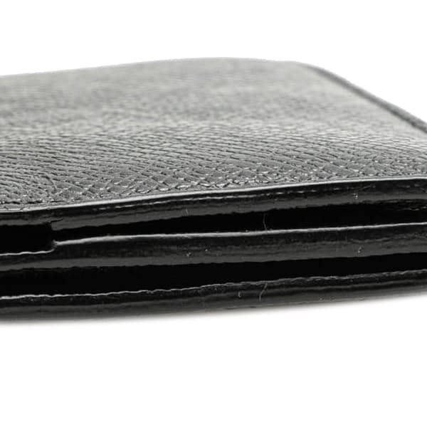 Pre-owned Louis Vuitton Taiga Enveloppe Carte De Visite Black