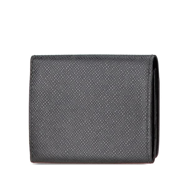Pre-owned Louis Vuitton Taiga Business Card Holder Black