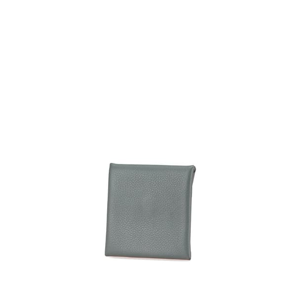 Pre-owned Hermès Evercolor Bastia Coin Pouch Gray