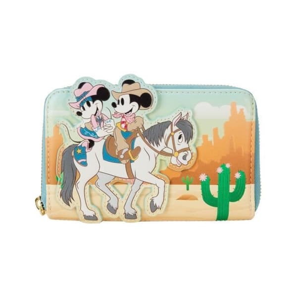 Plånbok - LOUNGEFLY - Mickey och Minnie - Läder - Flerfärgad - Västernstil