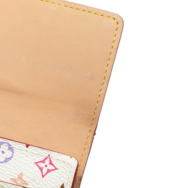 Pre-owned Louis Vuitton Monogram Multicolore Sarah Long Wallet White