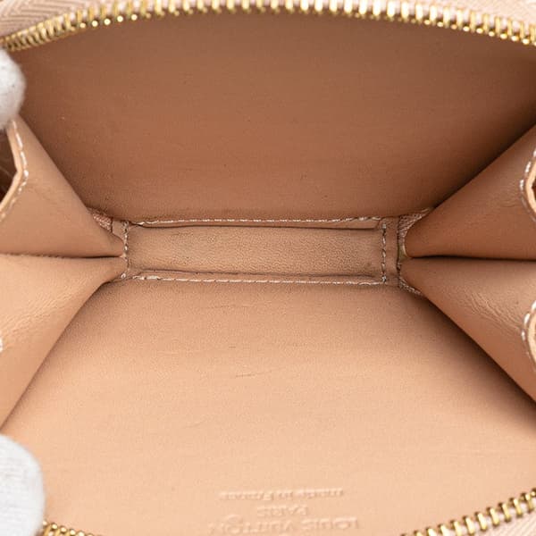 Pre-owned Louis Vuitton Monogram Vernis Round Coin Pouch Brown