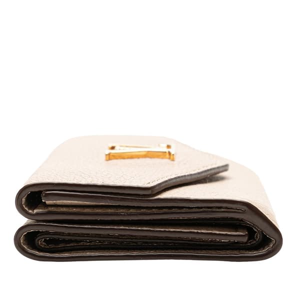 Pre-owned Louis Vuitton Leather Lockmini Wallet Brown