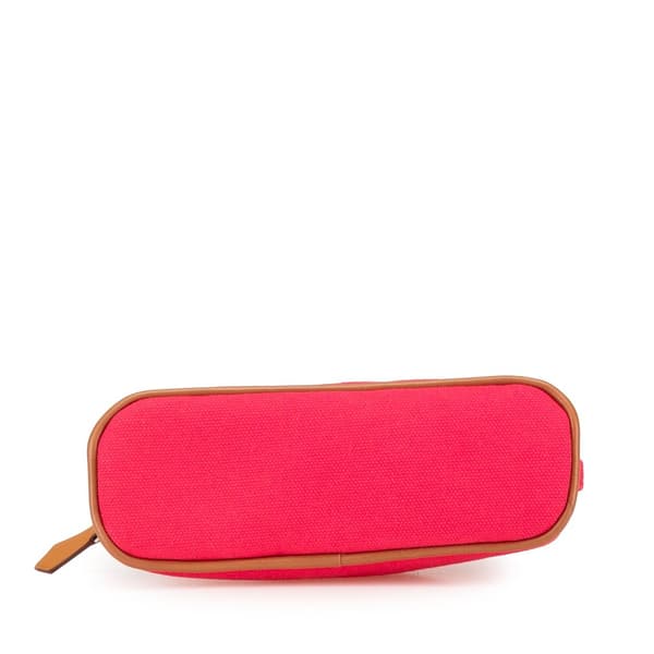 Pre-owned Hermès Mini Toile Bolide Case Pink