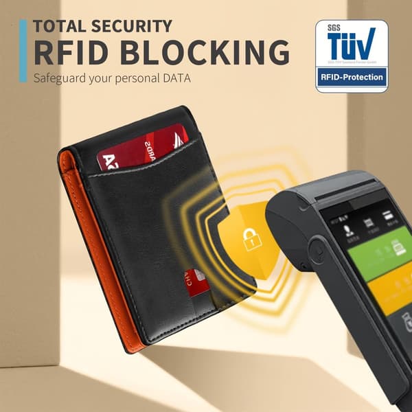 INF Slimmad plånbok för män, flera kortplatser, RFID-blockering Model 1