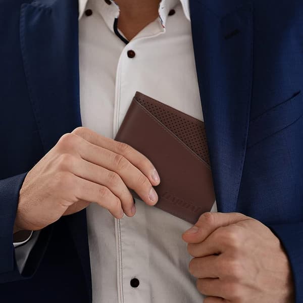 INF Ohut kaksikertainen lompakko miehille, RFID-lompakko