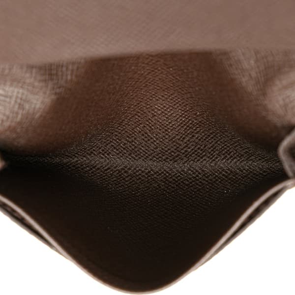 Pre-owned Louis Vuitton Damier Ebene Business Card Holder Brown
