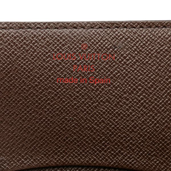 Pre-owned Louis Vuitton Damier Ebene Business Card Holder Brown