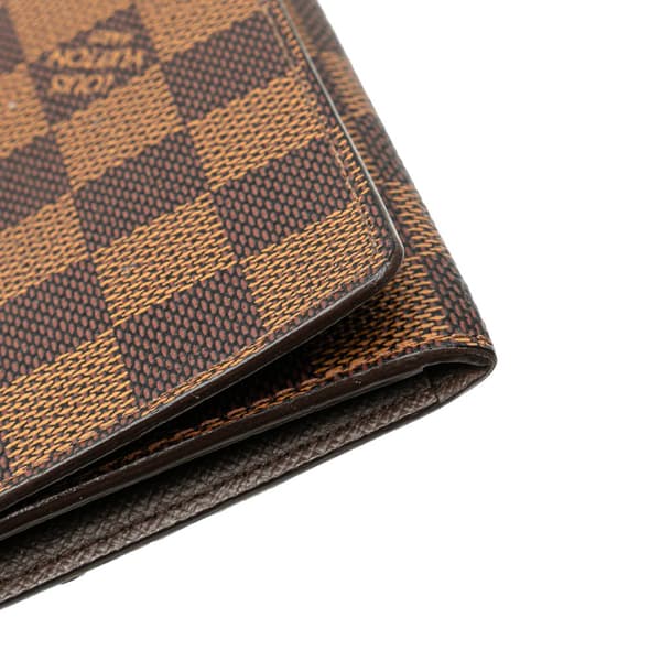 Pre-owned Louis Vuitton Damier Ebene Business Card Holder Brown