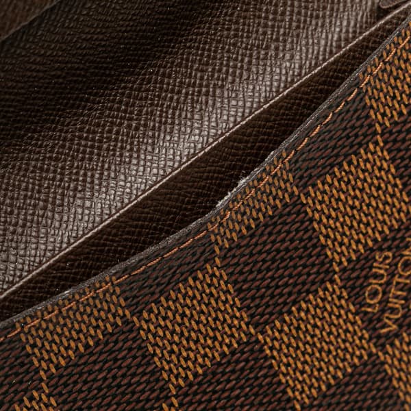 Pre-owned Louis Vuitton Damier Ebene Business Card Holder Brown