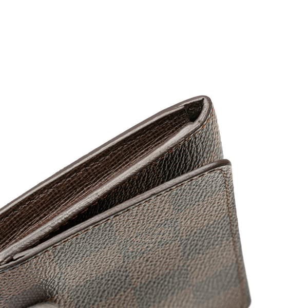 Pre-owned Louis Vuitton Damier Ebene Business Card Holder Brown