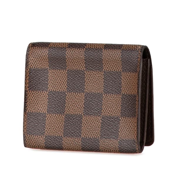 Pre-owned Louis Vuitton Damier Ebene Business Card Holder Brown