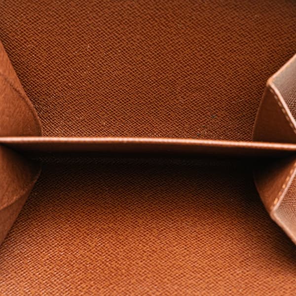 Pre-owned Louis Vuitton Monogram Porte Papier Zipped Wallet Brown