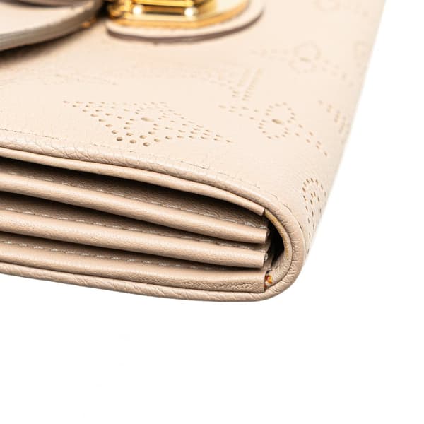 Pre-owned Louis Vuitton Monogram Mahina Iris Wallet Brown