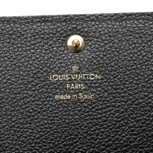 Pre-owned Louis Vuitton Monogram Empreinte Card Case Black