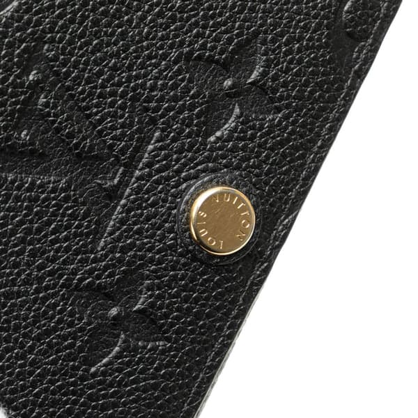 Pre-owned Louis Vuitton Monogram Empreinte Card Case Black