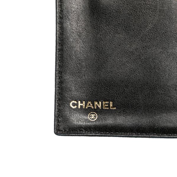 Pre-owned Chanel CC Caviar French Small Wallet Black