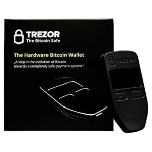 TREZOR hårdvaru kryptovaluta plånbok Bitcoin Ethernet Litecoin AltCoin - SVART