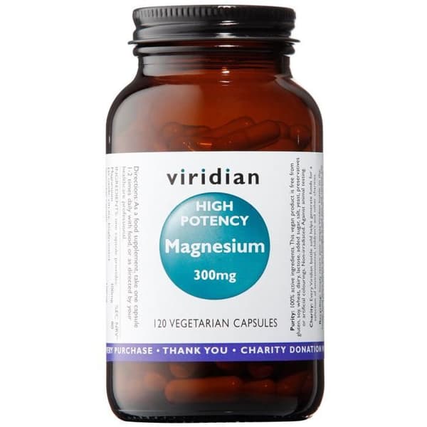 Viridian Hög Potens Magnesium 300mg 120's.
