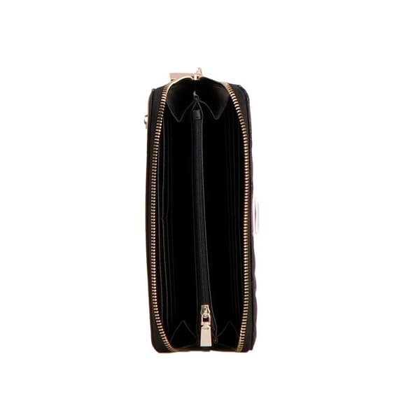 Plånbok - GUESS - Giully Zip Around Wallet L - Svart - Elegant - Kvadrautmönstrad