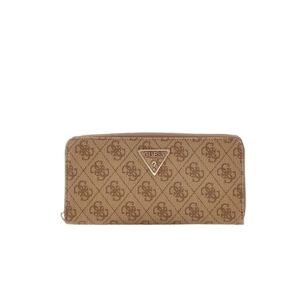 Myntväska - GUESS - Laurel SLG - Ljusbrun/taupe - 12 kortfack - Avtagbar handledsrem