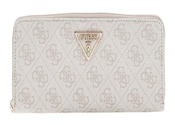 GUESS Plånbok i gammal rosakräm för kvinnor - Laurel SLG Stort dragkedjeplånbok Dove Logotyp 286783