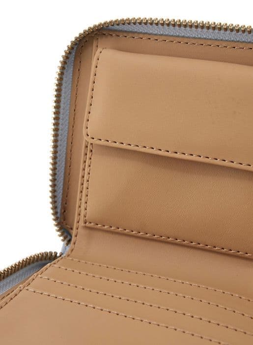 GUESS Ljust blå plånbok för kvinnor - Cresidia SLG Zip Around Wallet S Powder Blue 300358