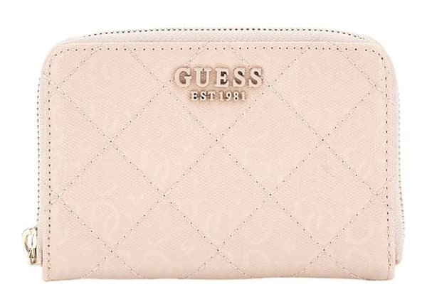 GUESS Plånbok rosa för kvinnor - Laurel SLG Medium Zip Around Wallet M Sand 290512