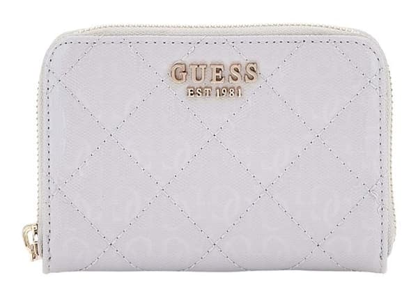 GUESS Plånbok i ljusgrått för kvinnor - Laurel SLG Medium Zip Around Wallet M Lavendar Grey 293233