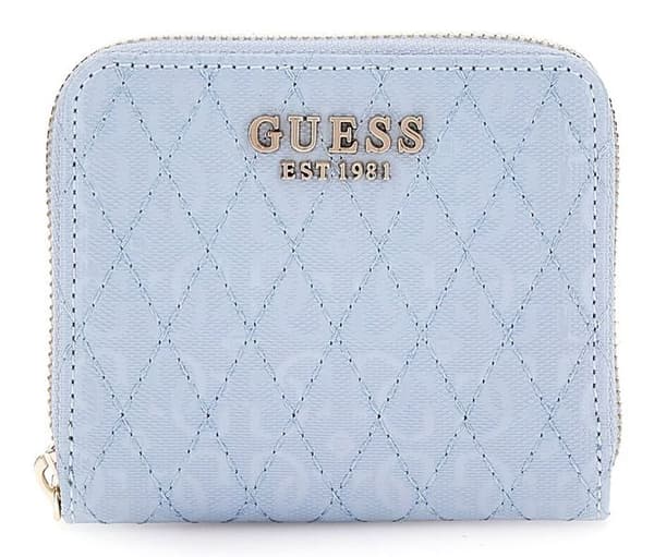 GUESS Ljust blå plånbok för kvinnor - Betula Small Zip Around Wallet S Stormy Blue 297956