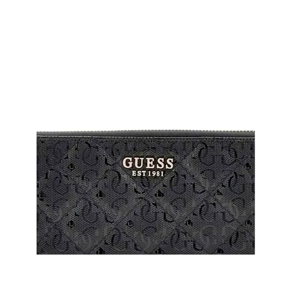 GUESS Plånbok svart för damer - Laurel SLG Stor Dragkedja Rund Plånbok L 290487