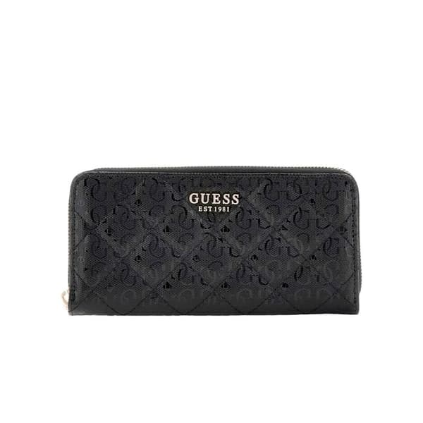 GUESS Plånbok svart för damer - Laurel SLG Stor Dragkedja Rund Plånbok L 290487