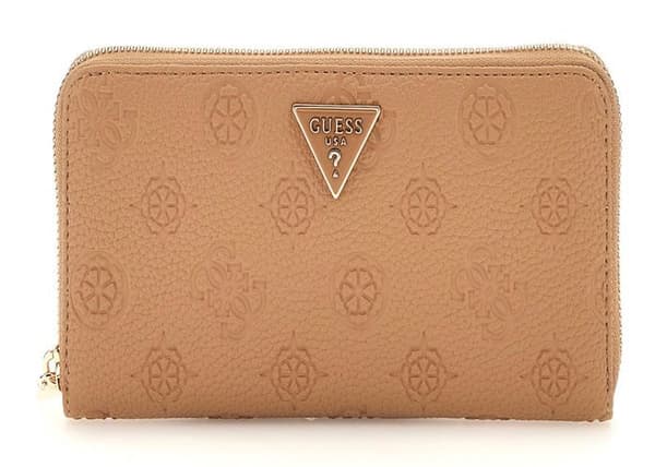 GUESS Beige plånbok för kvinnor - Cresidia SLG Zip Around Wallet L 300356