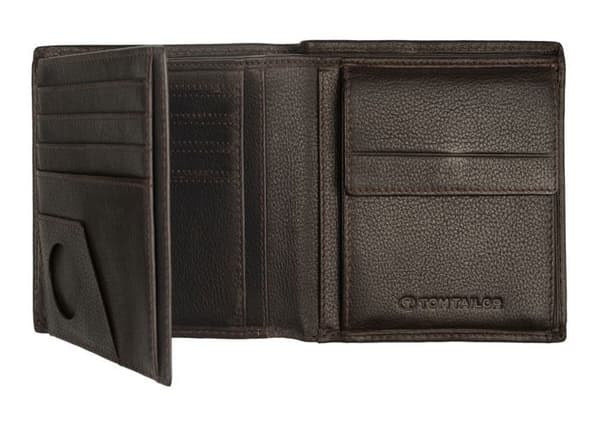 TOM TAILOR Plånbok Bela Horisontell Wallet Mörkbrun för män