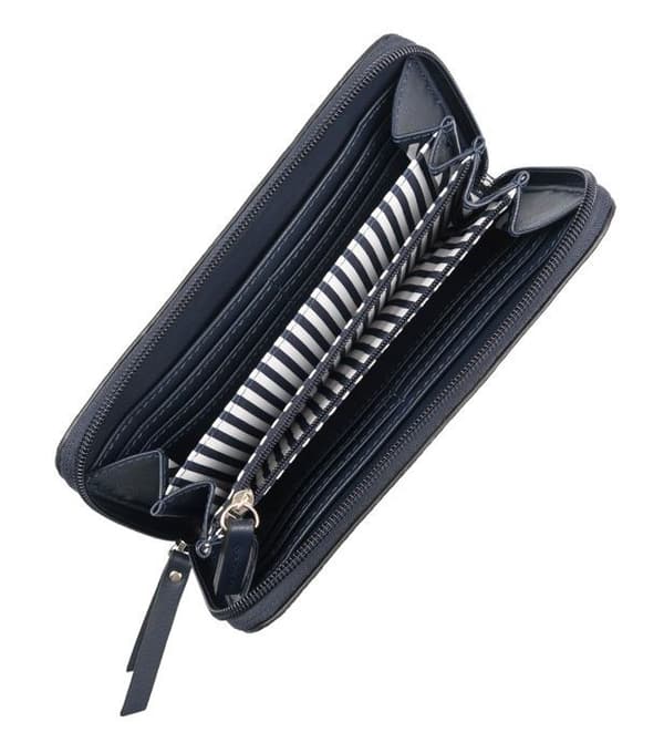 TOM TAILOR Mörkblå plånbok för kvinnor - Lilly Long Zip Wallet Mörkblå 164127