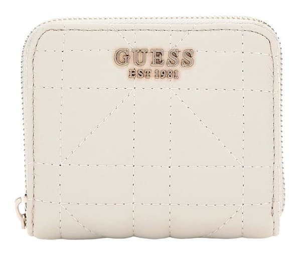 GUESS Karamellfärgad plånbok för kvinnor Assia SLG Zip Around Wallet Sten S 270032