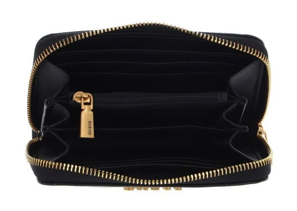 GUESS Svart Plånbok för kvinnor Laurel SLG Dragkedja runt plånbok M 270507