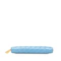 Miniatyrbild 3 av 10: Pre-owned Bottega Veneta Nappa Intrecciato Zip Around Long Wallet Blue