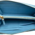 Miniatyrbild 4 av 10: Pre-owned Bottega Veneta Nappa Intrecciato Zip Around Long Wallet Blue