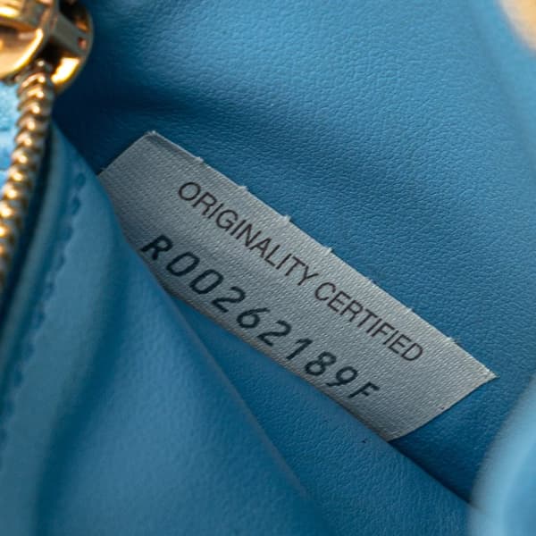 Pre-owned Bottega Veneta Nappa Intrecciato Zip Around Long Wallet Blue