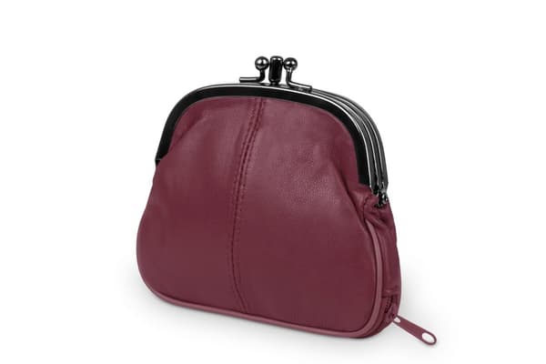 Medium Läderväska Läderväska Burgundy