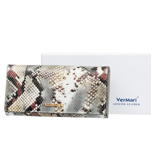 VerMari Vipera Silver Läder Damplånbok